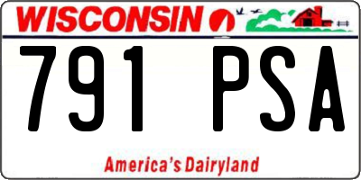 WI license plate 791PSA
