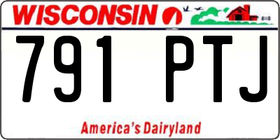 WI license plate 791PTJ