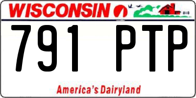 WI license plate 791PTP