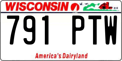 WI license plate 791PTW