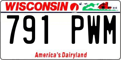 WI license plate 791PWM