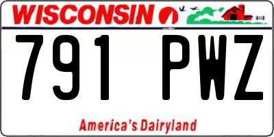 WI license plate 791PWZ