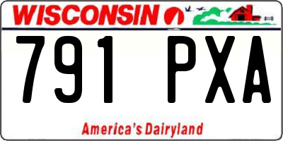 WI license plate 791PXA