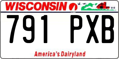 WI license plate 791PXB