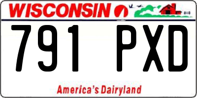 WI license plate 791PXD