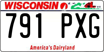 WI license plate 791PXG
