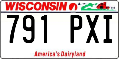 WI license plate 791PXI
