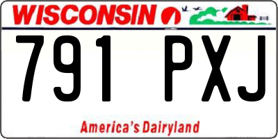 WI license plate 791PXJ