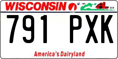 WI license plate 791PXK