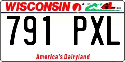 WI license plate 791PXL