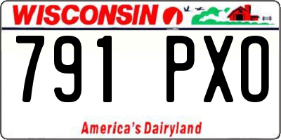 WI license plate 791PXO