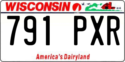 WI license plate 791PXR