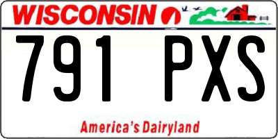 WI license plate 791PXS