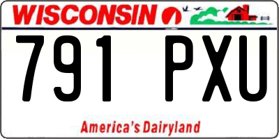 WI license plate 791PXU