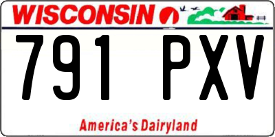 WI license plate 791PXV