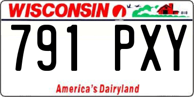 WI license plate 791PXY