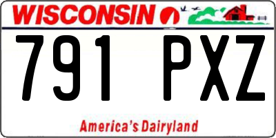 WI license plate 791PXZ