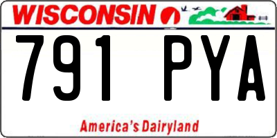 WI license plate 791PYA