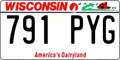 WI license plate 791PYG