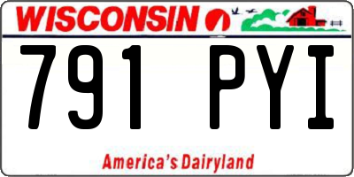 WI license plate 791PYI