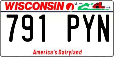WI license plate 791PYN