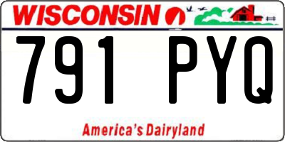 WI license plate 791PYQ