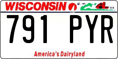 WI license plate 791PYR