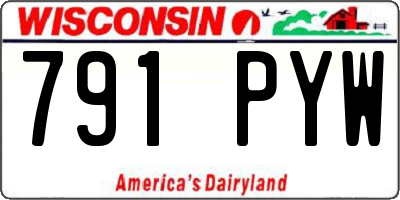 WI license plate 791PYW