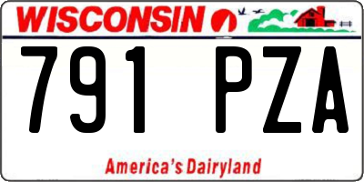 WI license plate 791PZA