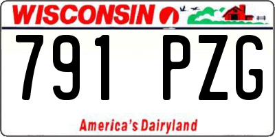 WI license plate 791PZG