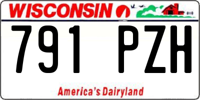 WI license plate 791PZH