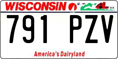 WI license plate 791PZV