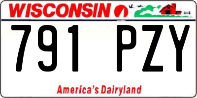 WI license plate 791PZY