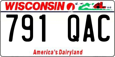 WI license plate 791QAC
