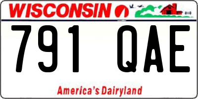 WI license plate 791QAE