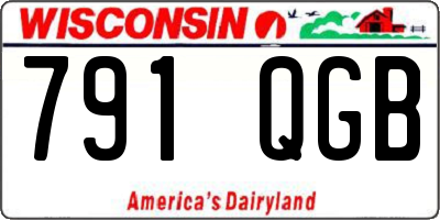 WI license plate 791QGB