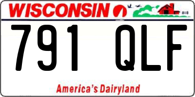 WI license plate 791QLF