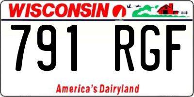 WI license plate 791RGF