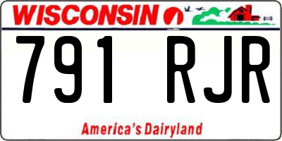WI license plate 791RJR