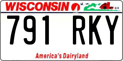 WI license plate 791RKY