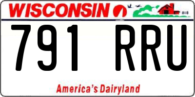WI license plate 791RRU