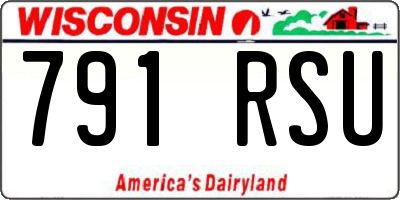 WI license plate 791RSU