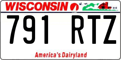 WI license plate 791RTZ