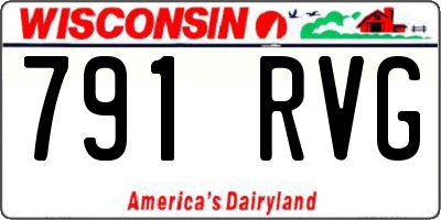 WI license plate 791RVG