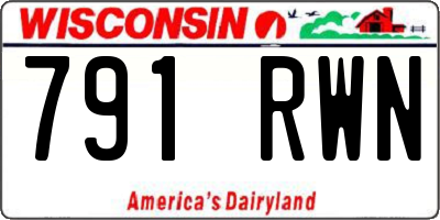 WI license plate 791RWN