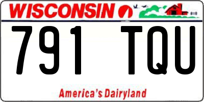WI license plate 791TQU