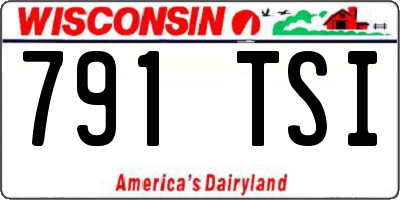 WI license plate 791TSI