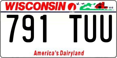 WI license plate 791TUU