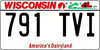 WI license plate 791TVI