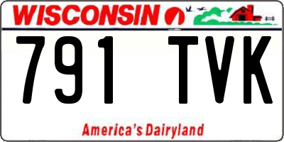 WI license plate 791TVK